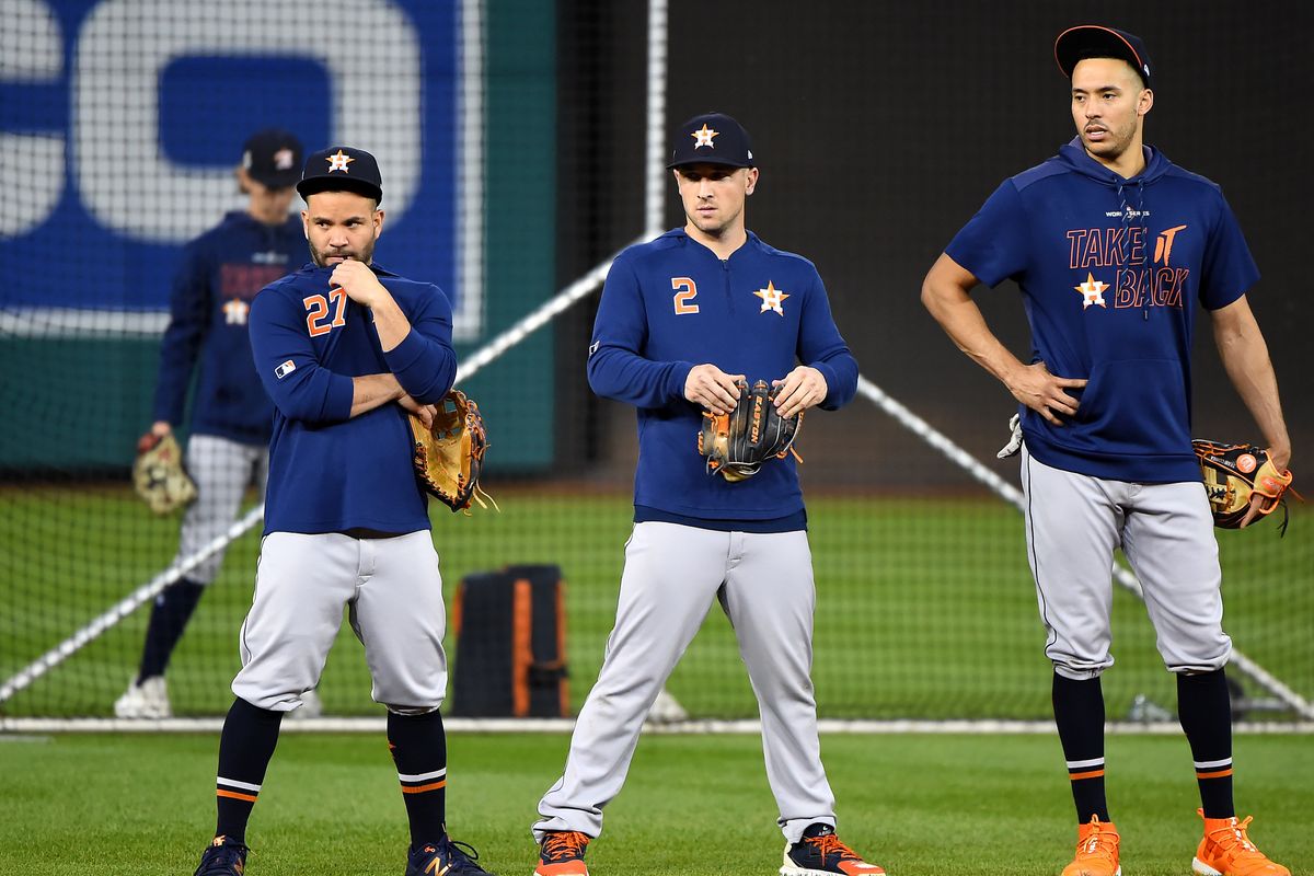 Astros Jose Altuve, Alex Bregman, Carlos Correa