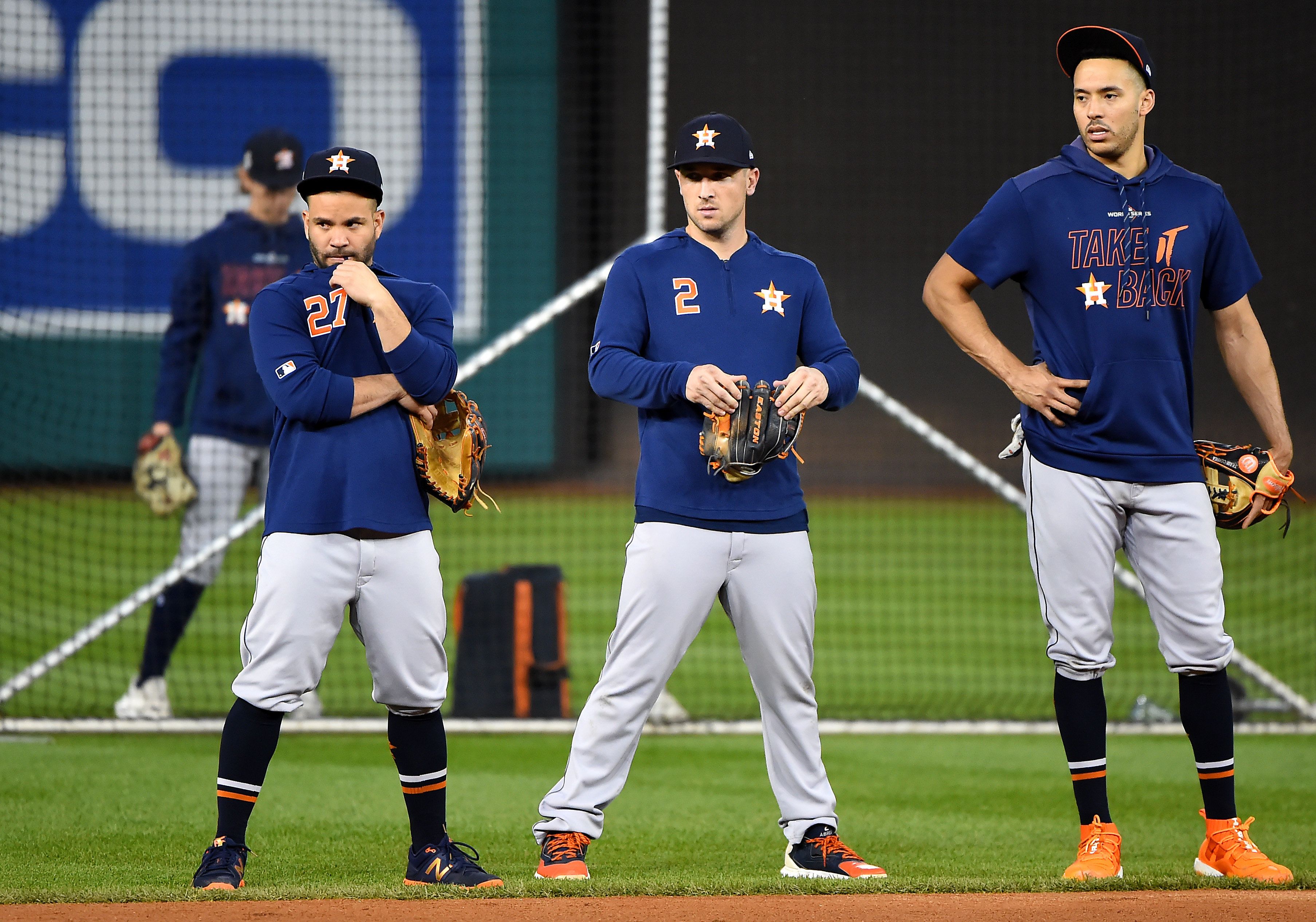 Astros Jose Altuve, Alex Bregman, Carlos Correa