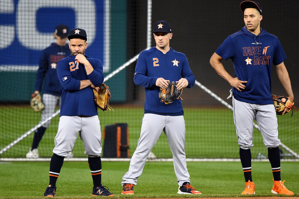 Astros Jose Altuve, Alex Bregman, Carlos Correa