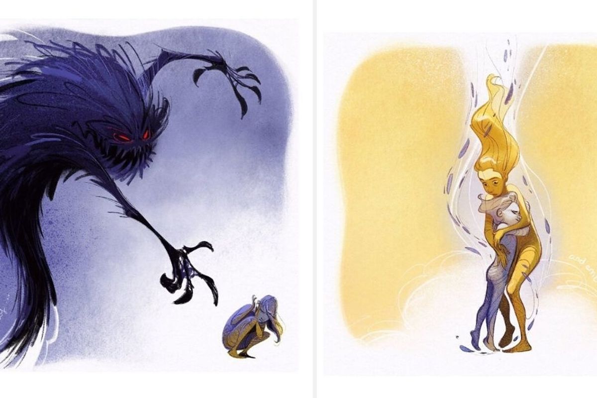 Artist beautifully illustrates the transformative power of turning toward fear