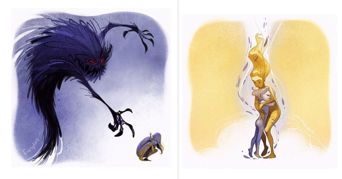 Artist beautifully illustrates the transformative power of turning toward fear