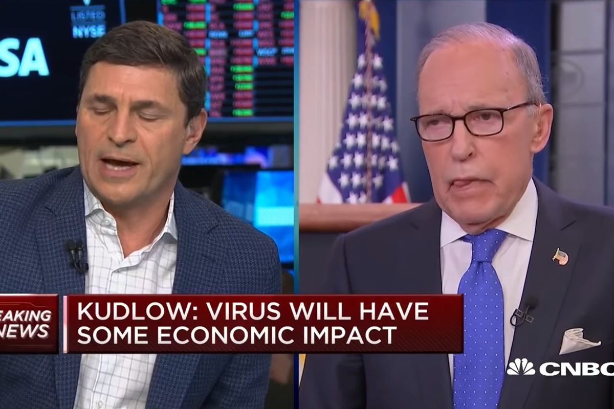 Larry Kudlow Reminds Anxious America There's No 'Coronavirus' In 'TEAM'