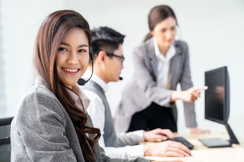 Woman working on International Women's Day