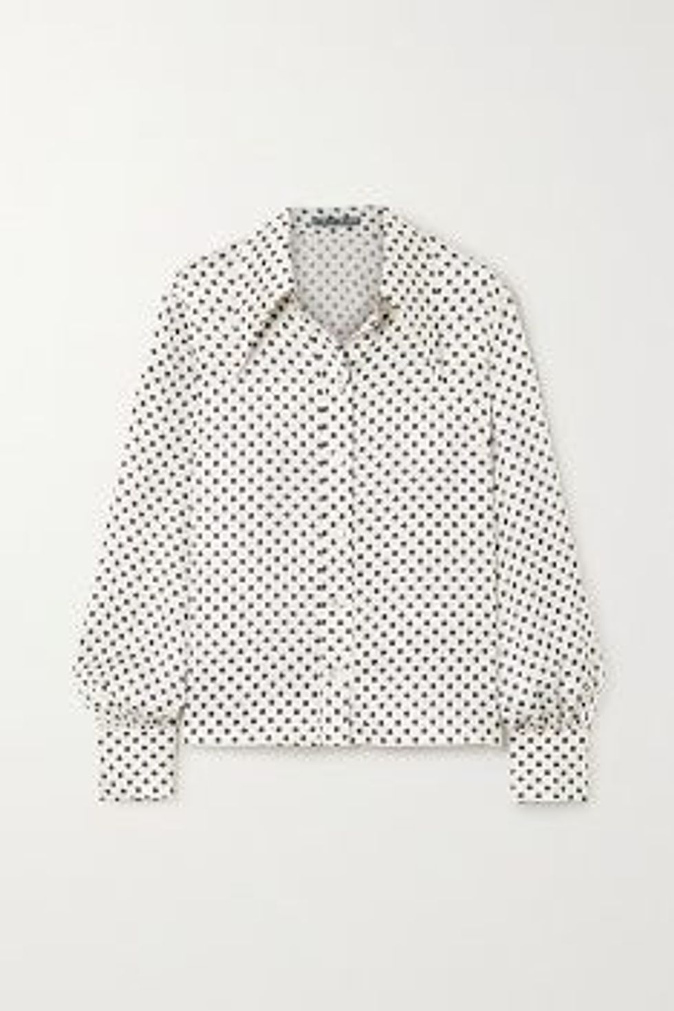 polka dot blouse disco collar