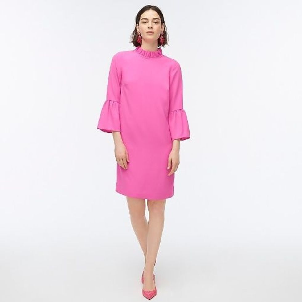 neon pink midi dress