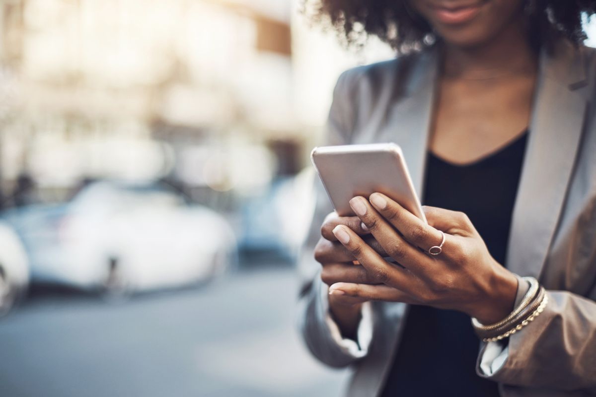 Woman using a smartphone