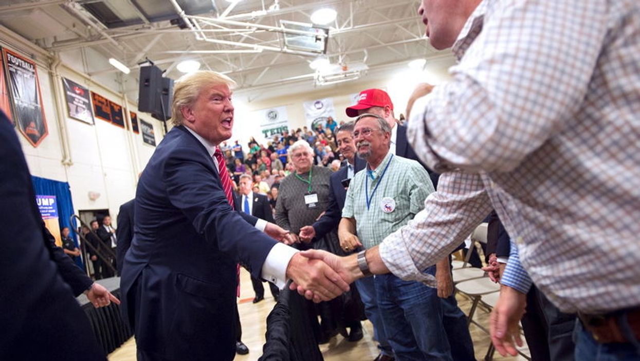 Trump, coronavirus, shaking hands