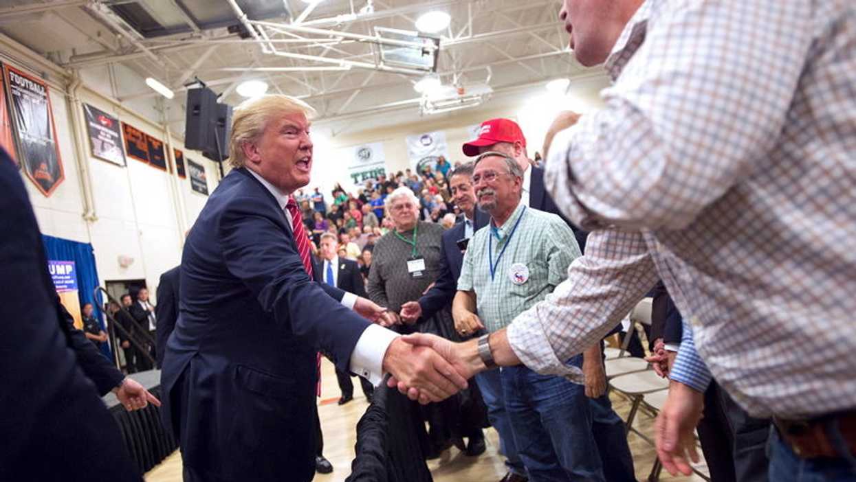 Trump, coronavirus, shaking hands