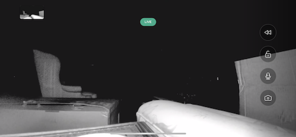 Picture taken at night time from Vivint indoor security camera