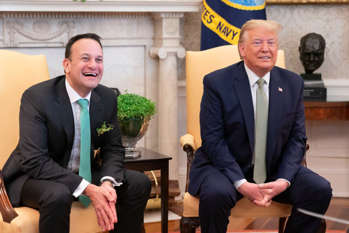 Trump Sprays Irish Premier After Brazilian Prime Minister Sprays Trump. ALLEGEDLY.