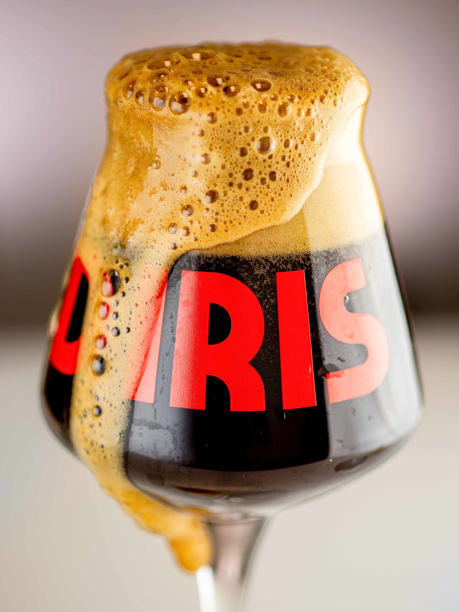 Dark stout beer.