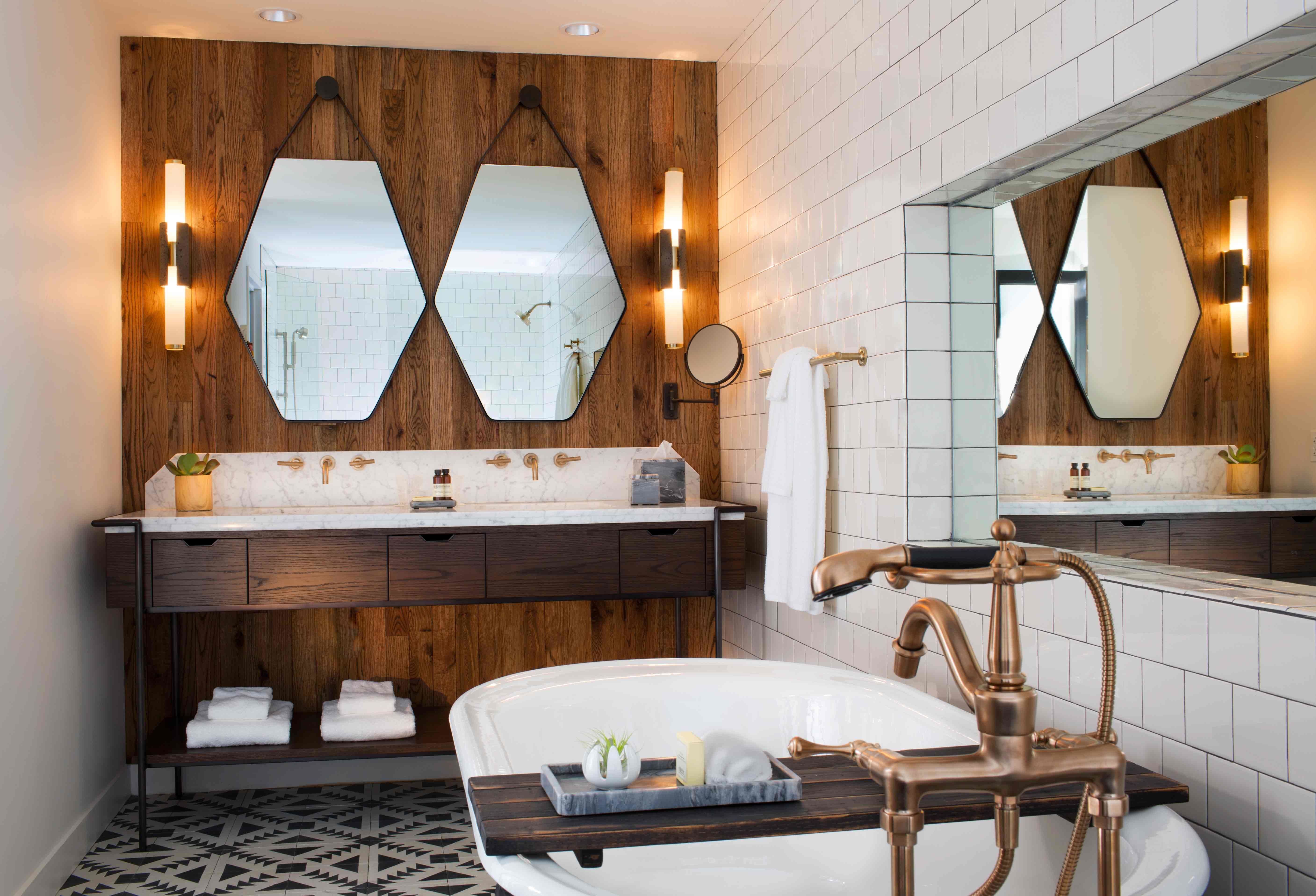 Charming bathroom in a boutique hotel.