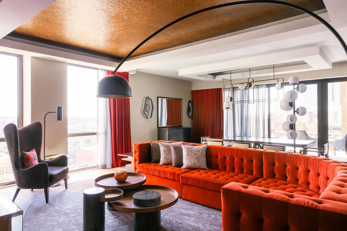Hotel suite in a boutique hotel.