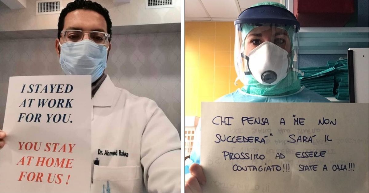 Doctors and nurses are begging people to stay home so they can save lives