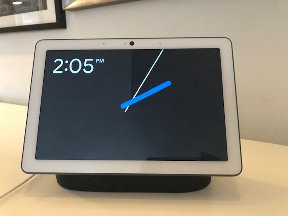 A photo of nest hub max smart speaker display
