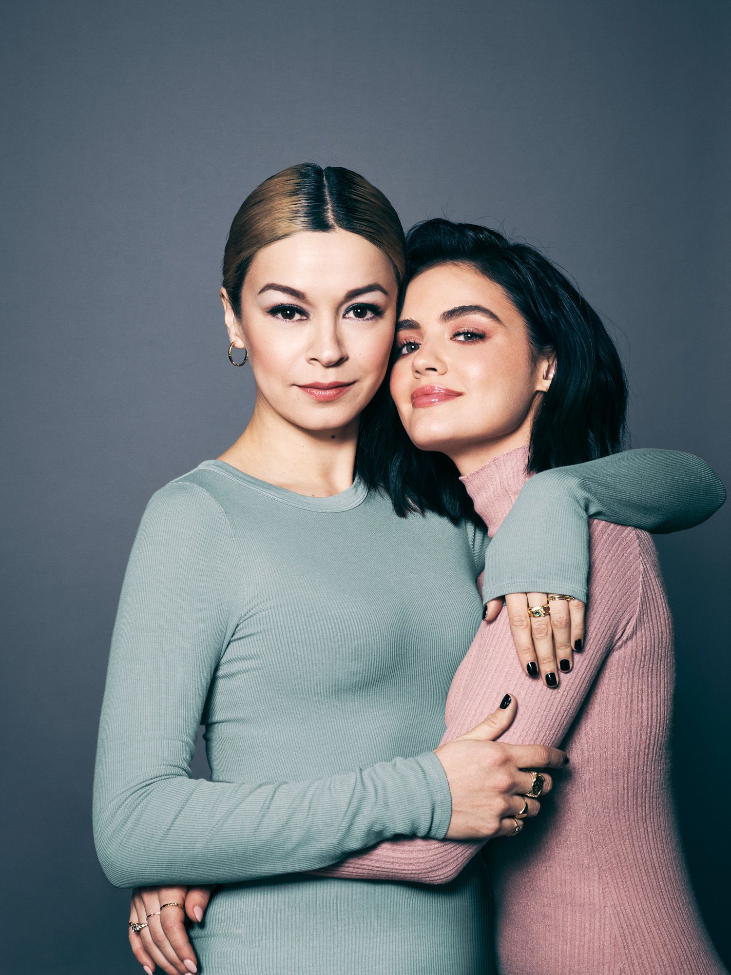 Julia Chan and Lucy Hale of Katy Keene.