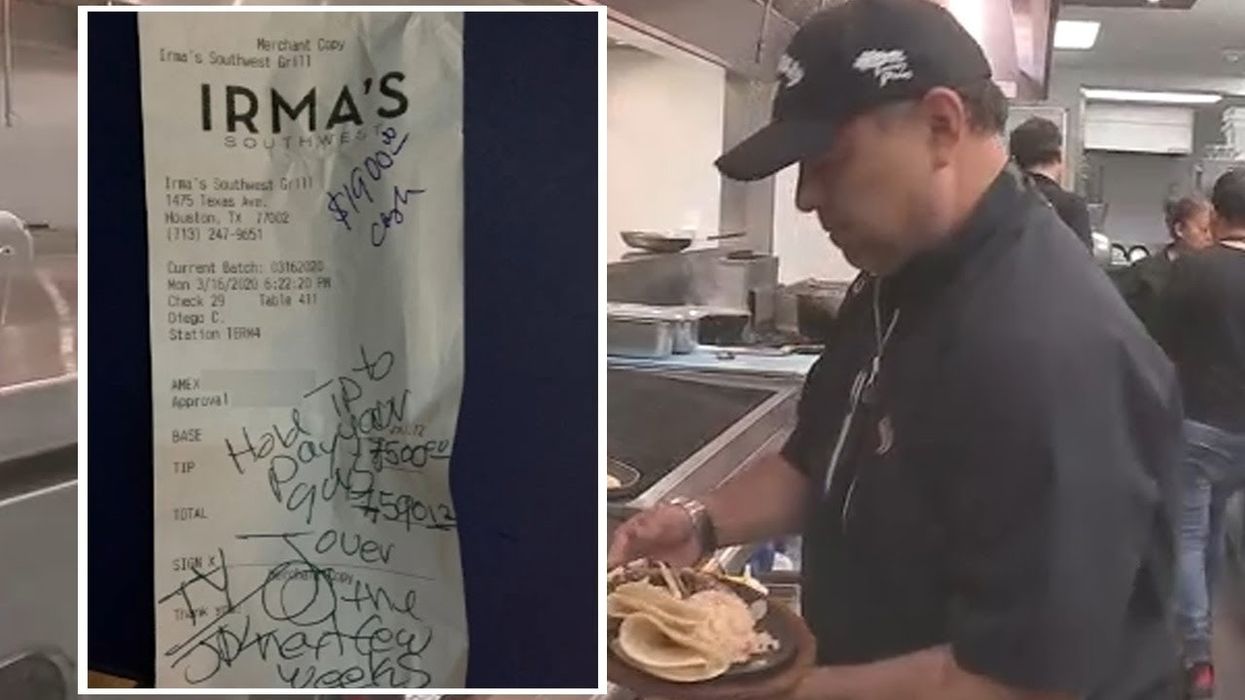 Diner leaves $9,400 tip at Texas restaurant to help staff during coronavirus shutdown