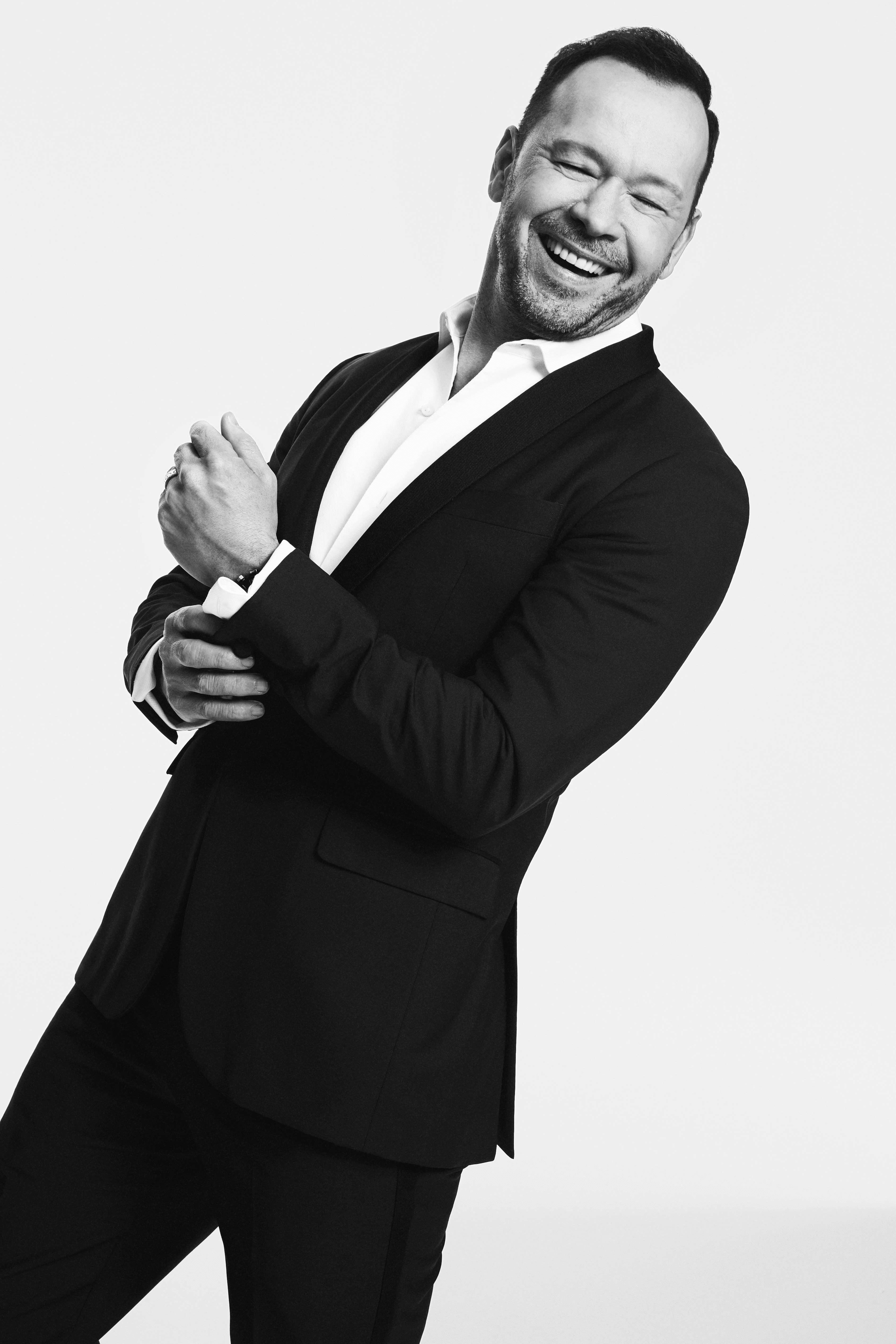 Donnie Wahlberg in a tuxedo.