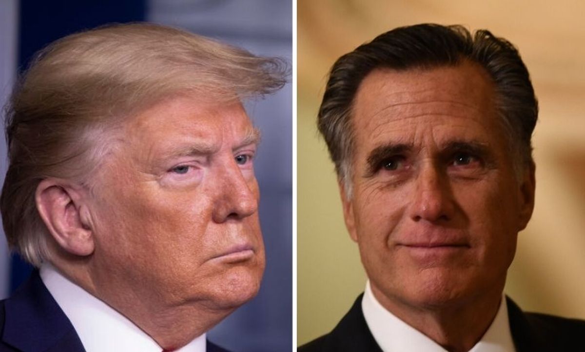 Trump Criticized After Mocking Mitt Romney For Being Self-Quarantined During White House Press Conference