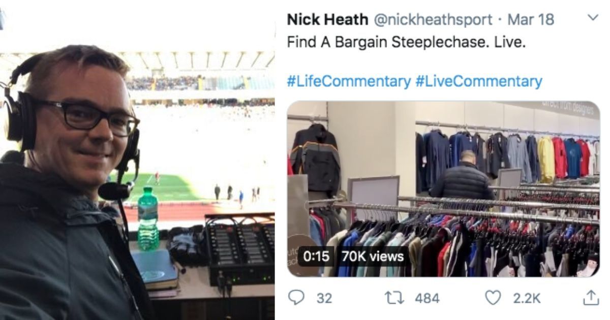 With sports on hold, a rugby announcer is commentating on daily life—and it's fabulous