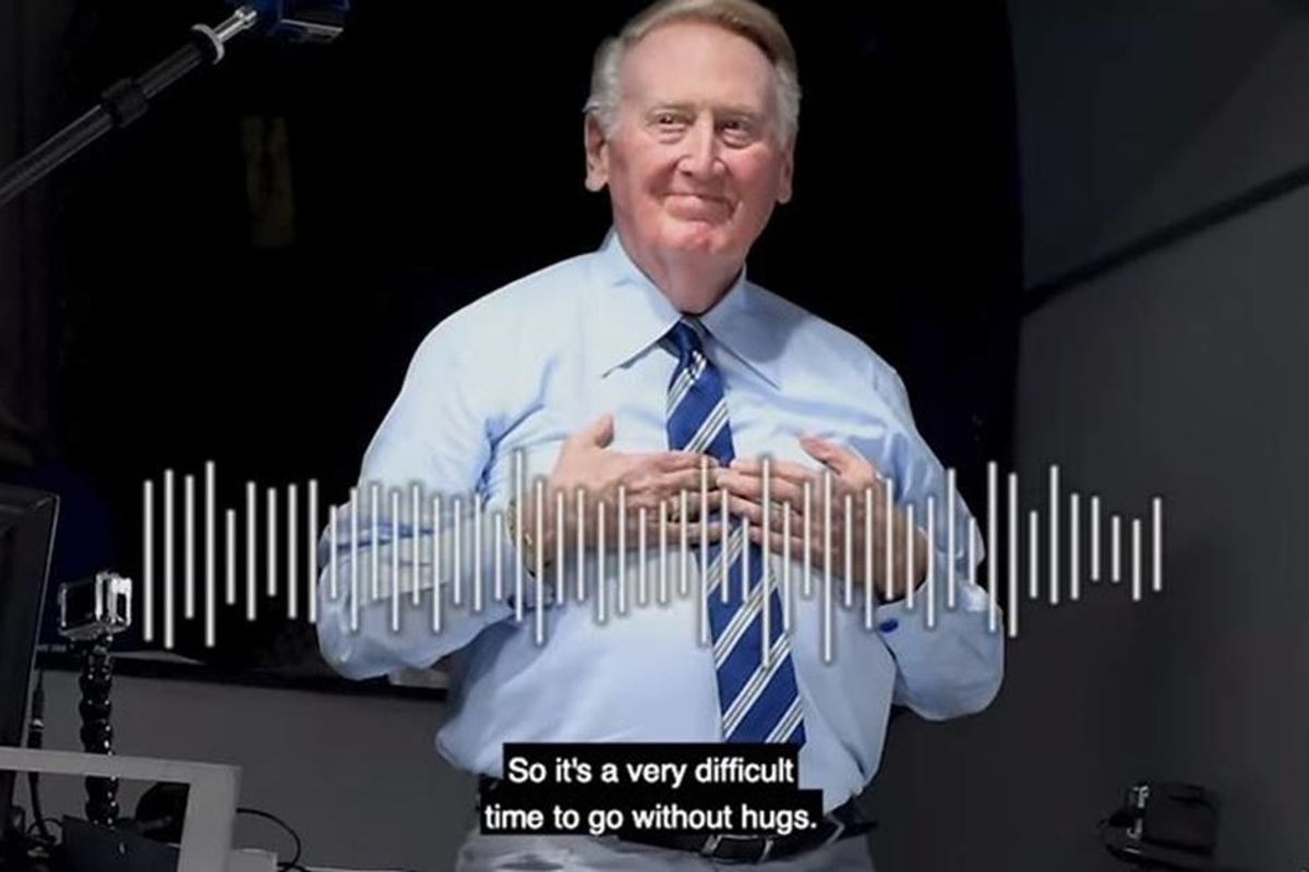 Like a modern-day Mr. Rogers, legendary sportscaster Vin Scully shared some encouraging words during the pandemic