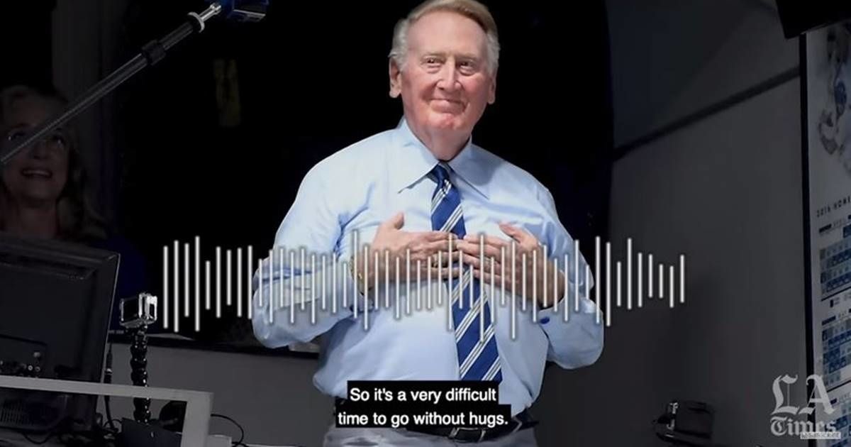 Like a modern-day Mr. Rogers, legendary sportscaster Vin Scully shared some encouraging words during the pandemic