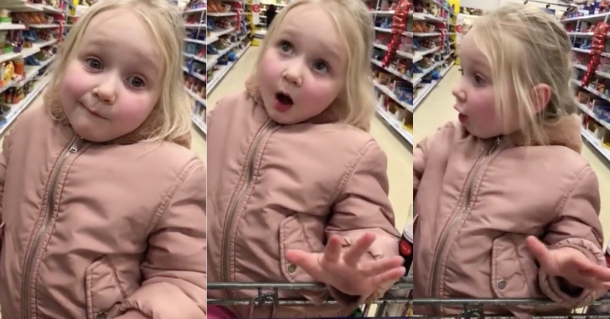 Four-Year-Old Girl Absolutely Lays Into 'Annoying' Panic Buyers For Stockpiling All The Food At The Grocery Store