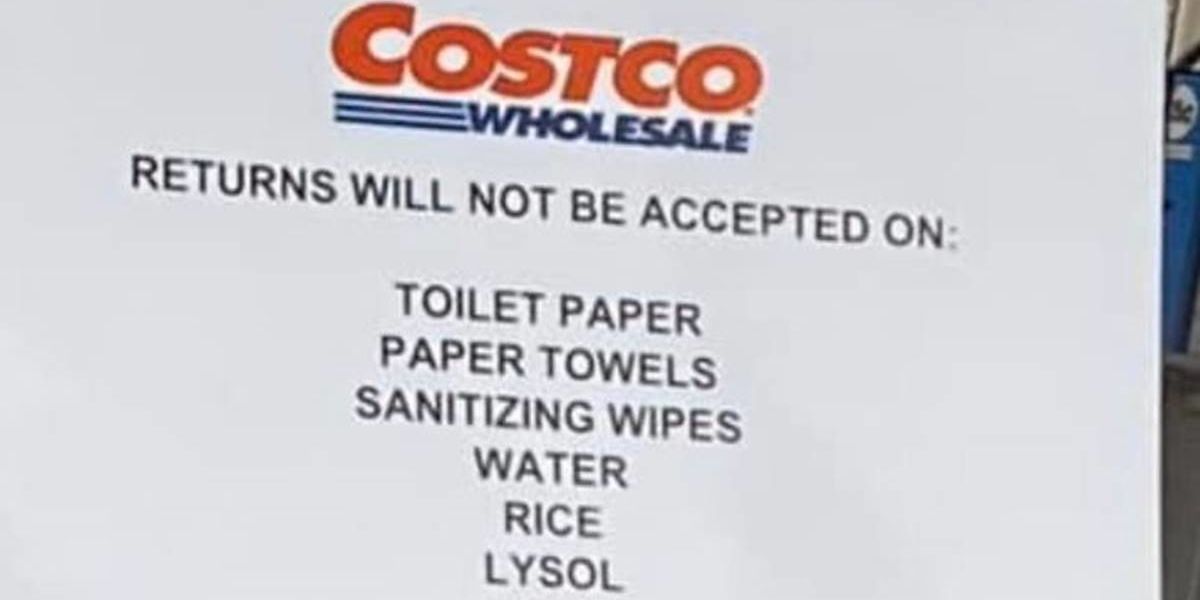 Costco takes revenge on hoarders by refusing to accept their toilet ...
