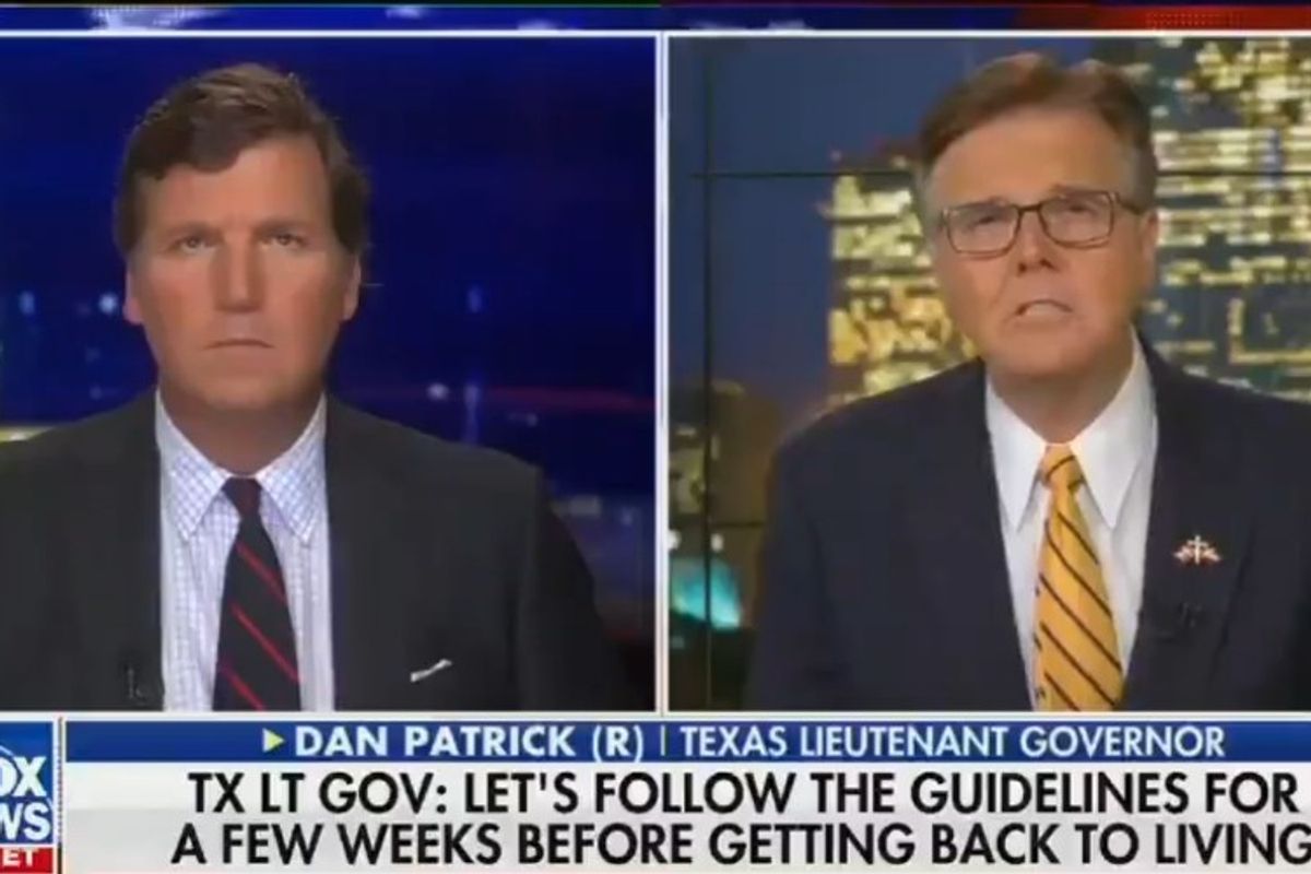 Outrage after Texas Lt. Gov. says seniors willing to risk Coronavirus death to protect economy