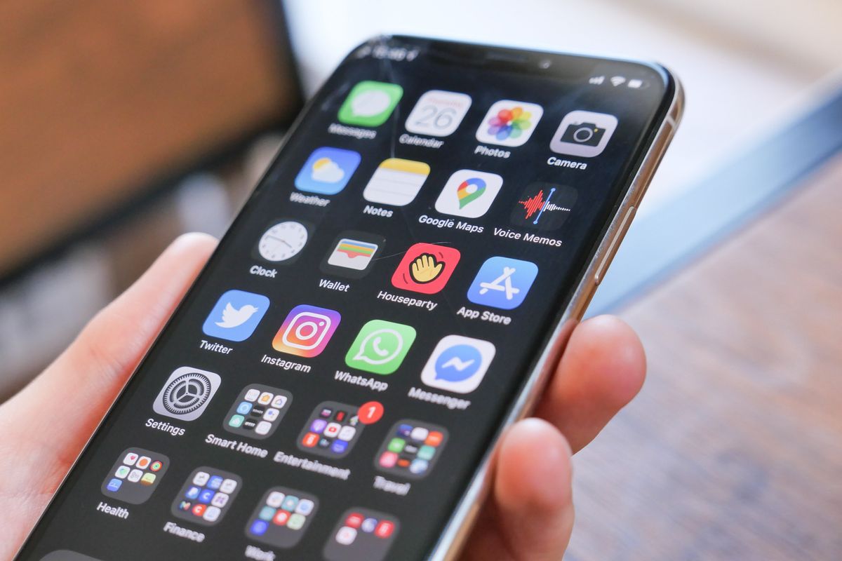 Houseparty app on an iPhone X