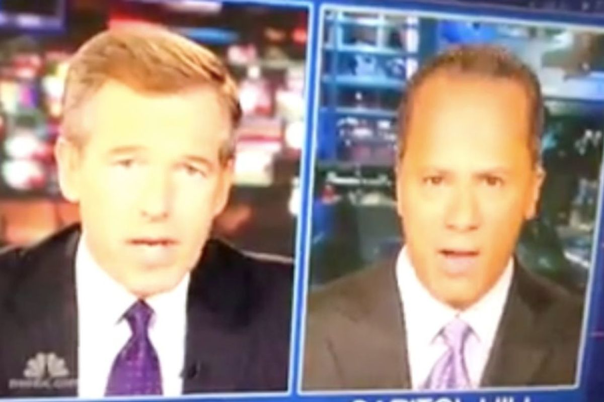 Brian Williams and Lester Holt rapping together is the joyful fun we all need right now