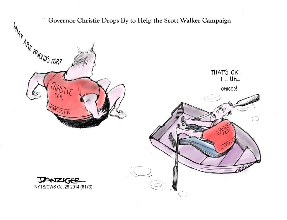 Chris Christie Helps Scott Walker