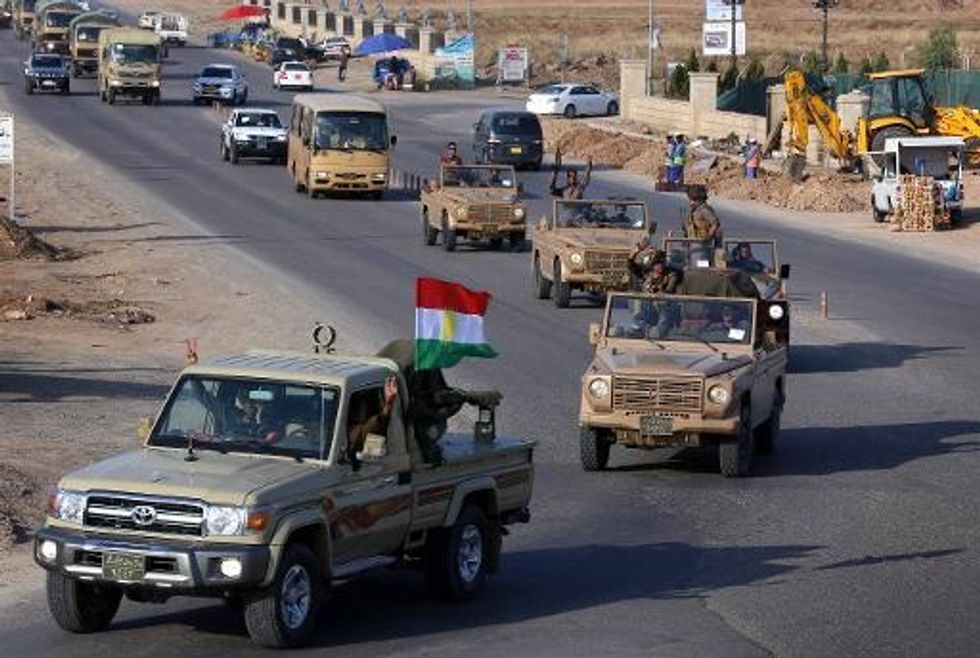 Iraq Kurd Fighters Leave Base For Syria Deployment