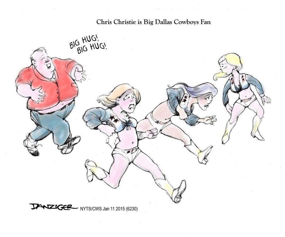 Cartoon: Chris Christie Loves The Cowboys