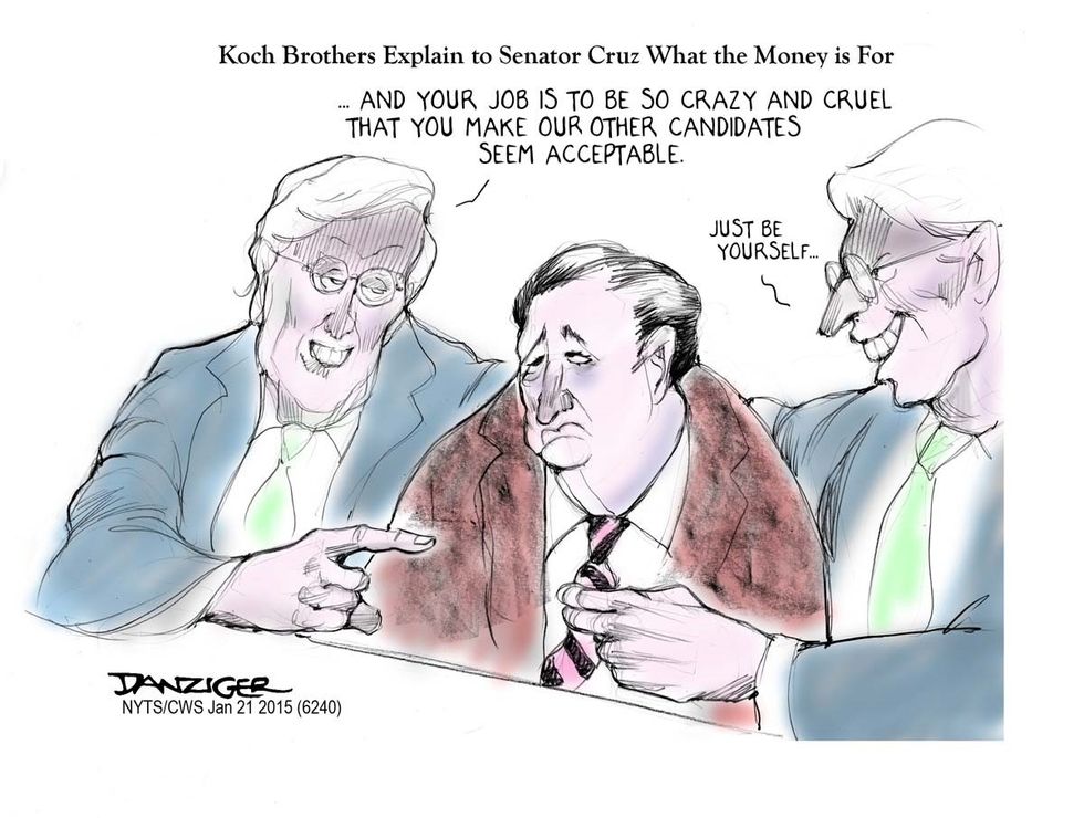 Cartoon: The Kochs Have A Mission For Ted Cruz