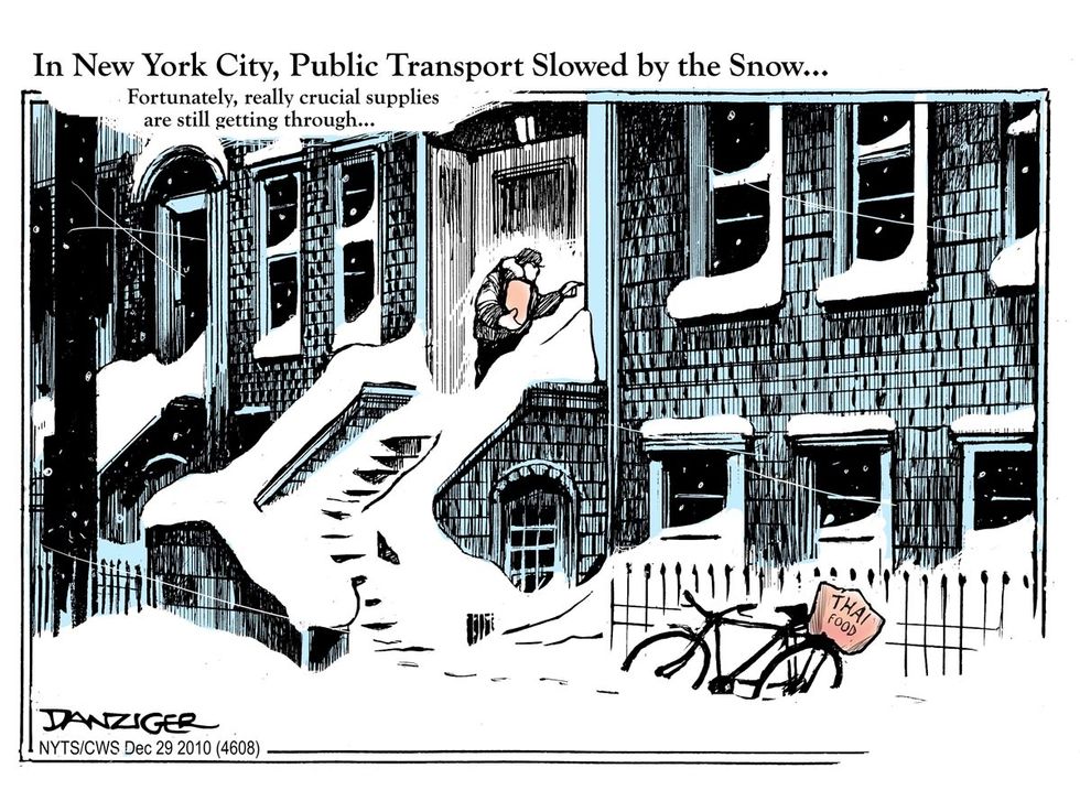 Cartoon: Snow Storm Shuts Down New York