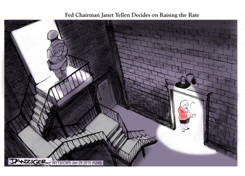 Cartoon: Janet Yellen Considers Rate Hikes