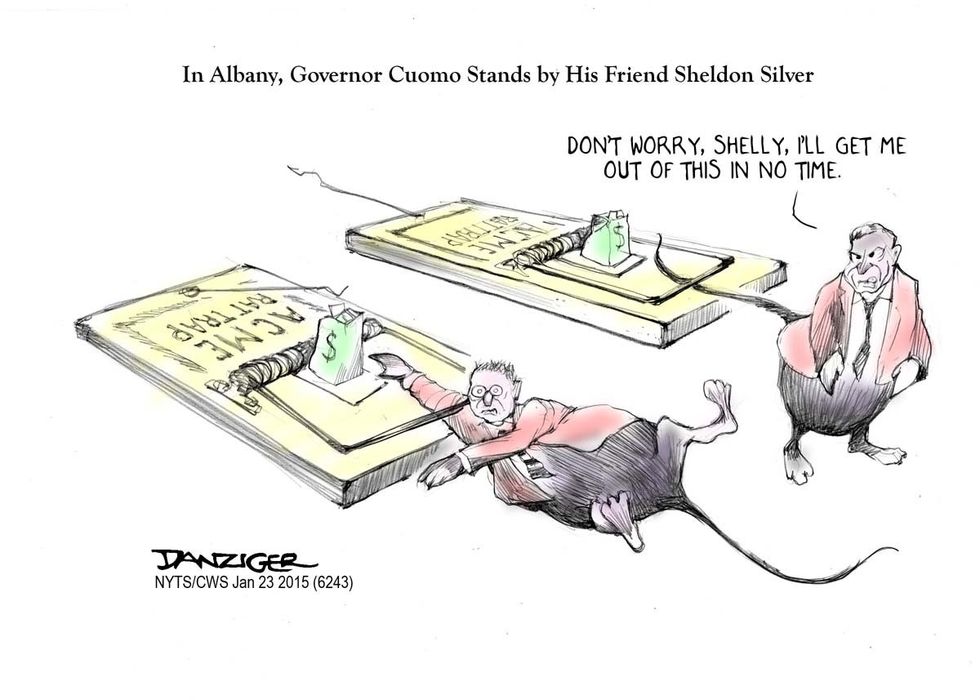 Cartoon: Governor Cuomo Stands By Sheldon Silver