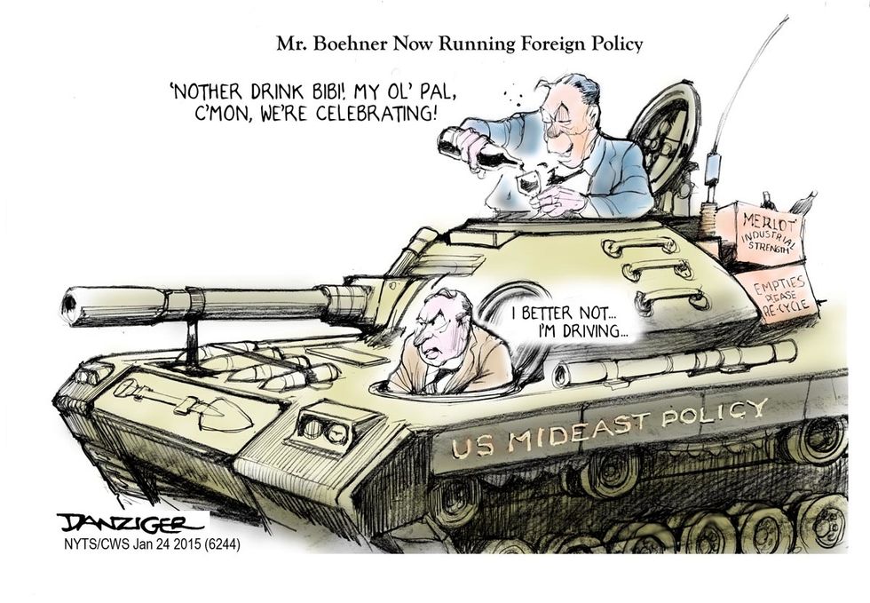 Cartoon: Boehner And Bibi Talk Foreign Policy