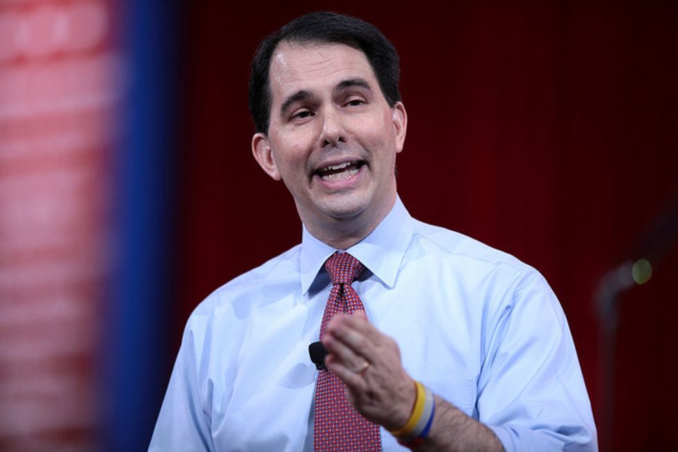 Walker Says Union Law Popular With Republicans Wasn’t His Idea