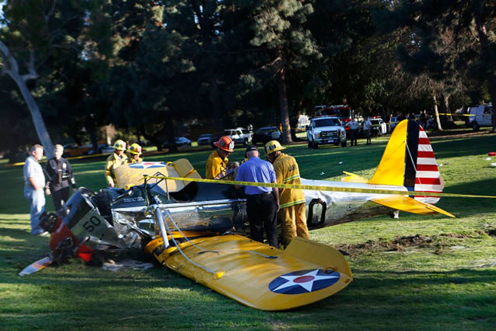 Actor Harrison Ford Injured When His Plane Crashes On Golf Course