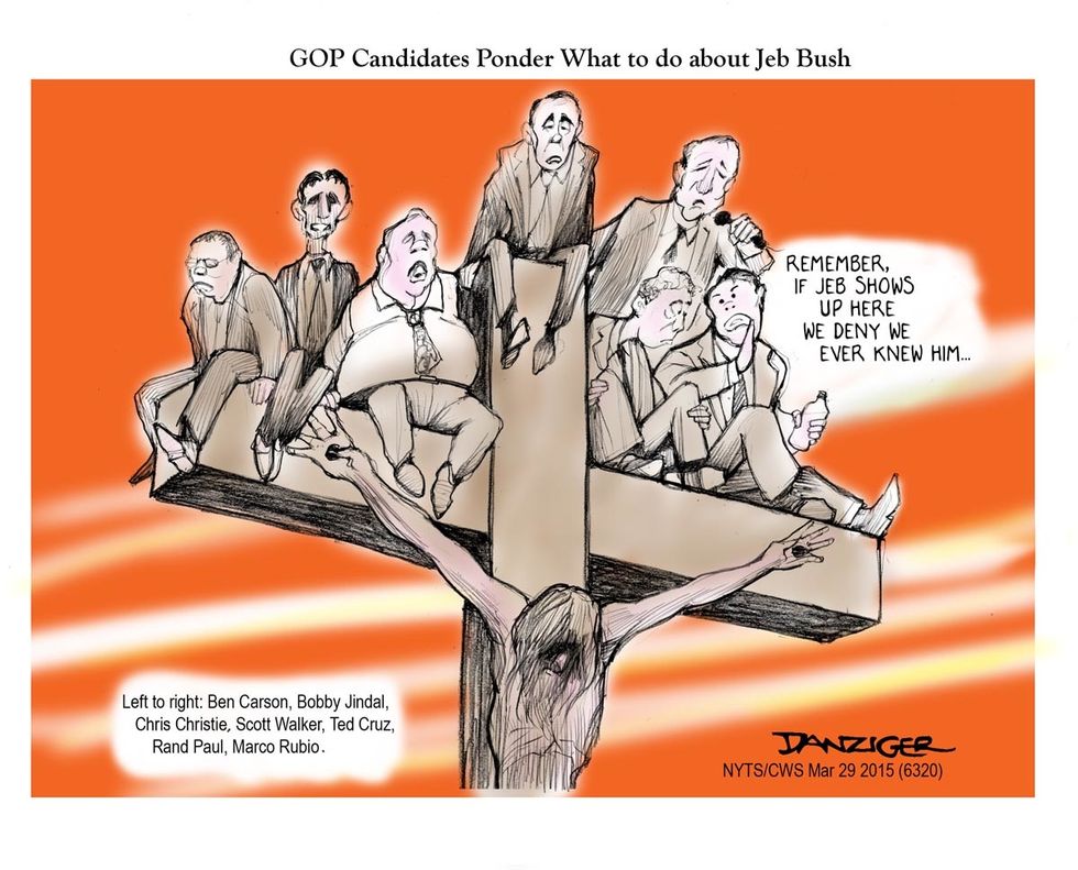 Cartoon: GOP Candidates Worry About Jeb