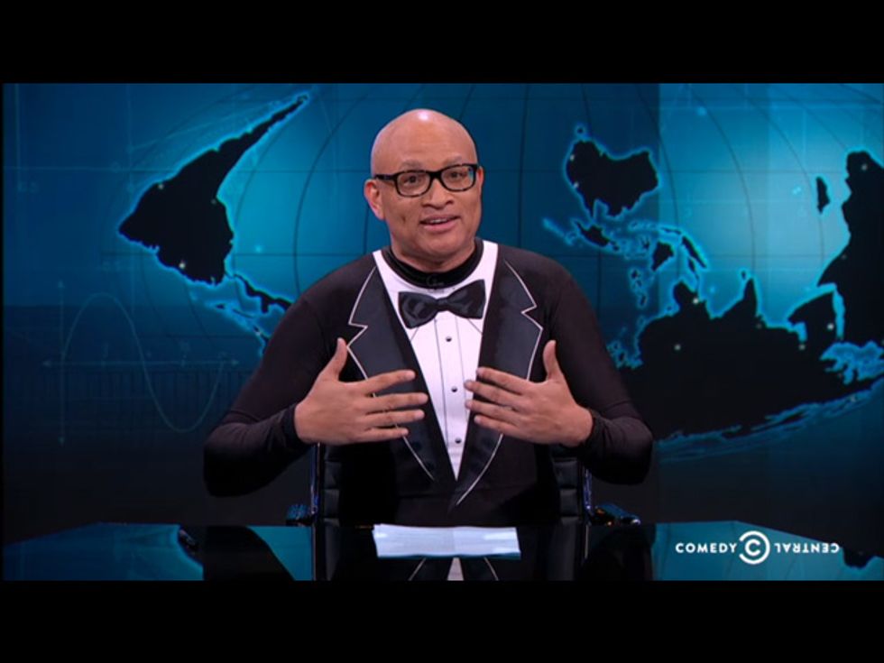 Late Night Roundup: A Spandex Bodysuit Tuxedo & Larry Wilmore