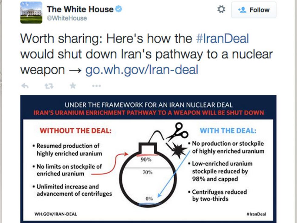 White House Trolls Bibi With Tweet On Iran Deal