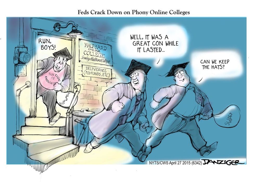 Cartoon: Feds Crack Down On Phony Online Colleges
