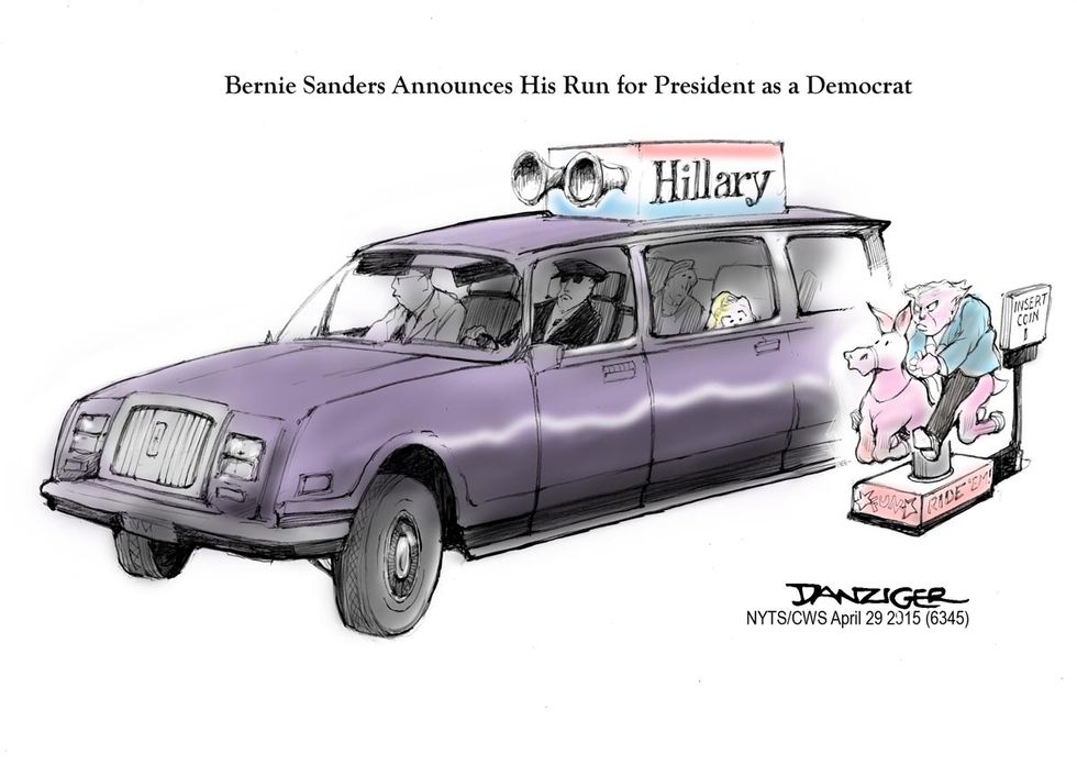 Cartoon: Bernie Sanders Announces His Run For President As A Democrat