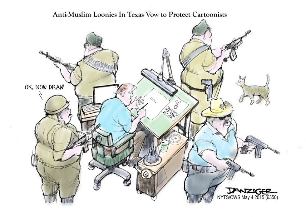 Cartoon: Anti-Muslim Loonies In Texas Vow To Protect Cartoonists