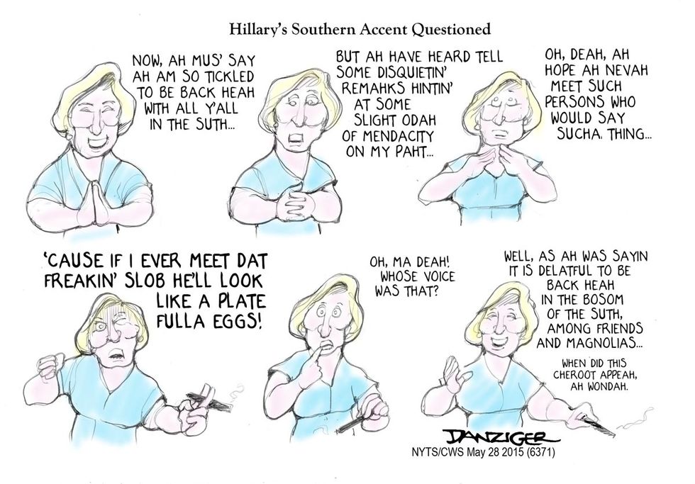 Cartoon: Hillary’s Southern Accent Questioned