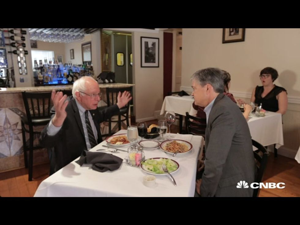 Endorse This: Bernie vs. Big Money — And A Bowl Of Pasta