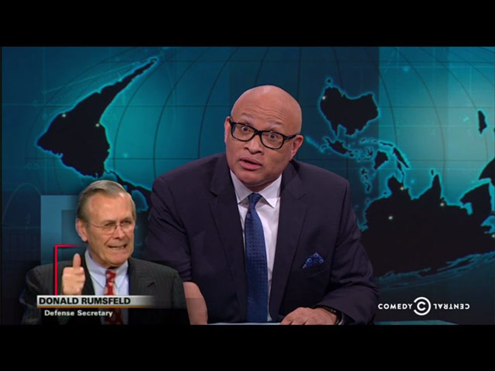 Late Night Roundup: Larry Wilmore vs. Don Rumsfeld